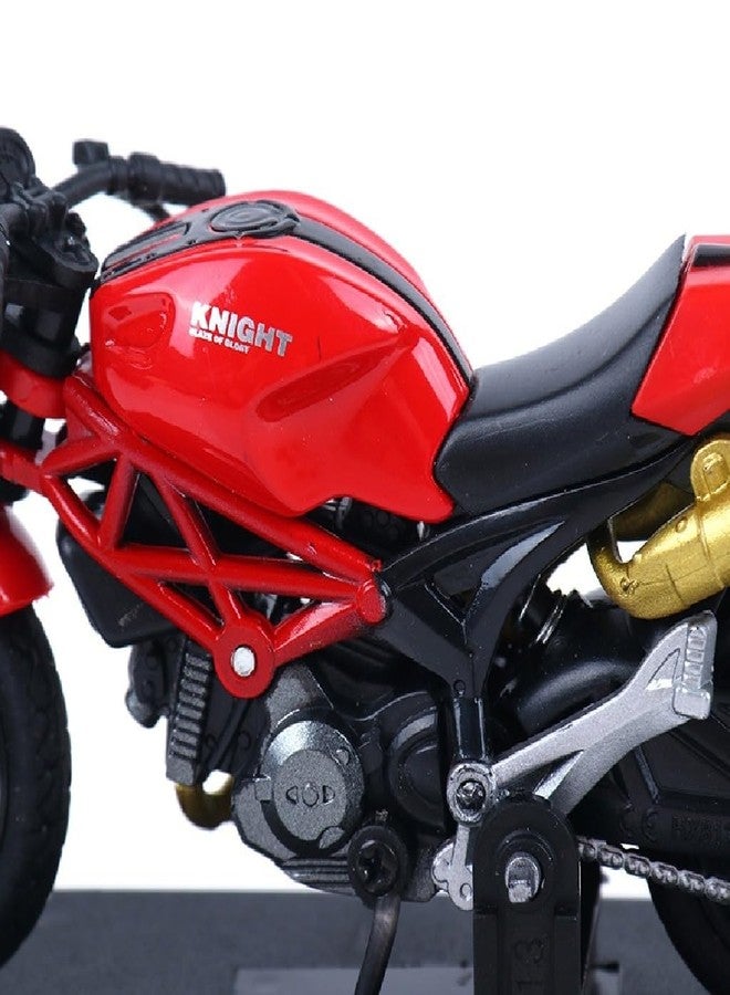 بلو بل دراجة نارية بلو بيل سوداء وحمراء مصبوبة من المعدن بمقياس 1:18، لعبة منزلية للأطفال، بلاستيكية، مكتبية، لعبة دراجة نارية - Image 2